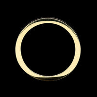 18K Yellow Gold Estate Black Enamel Stack Band