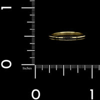18K Yellow Gold Estate Black Enamel Stack Band