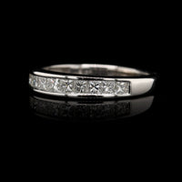 14K White Gold Estate Diamond Band