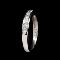 14K White Gold Estate Diamond Band