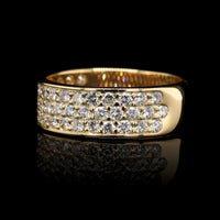 18K Yellow Gold Estate Diamond Pave Band