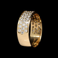 18K Yellow Gold Estate Diamond Pave Band