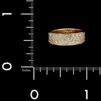 18K Yellow Gold Estate Diamond Pave Band