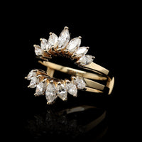 14K Yellow Gold Estate Diamond Wrap Insert Ring