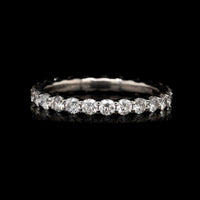 Memoire Platinum Petite Prong Diamond Eternity Band