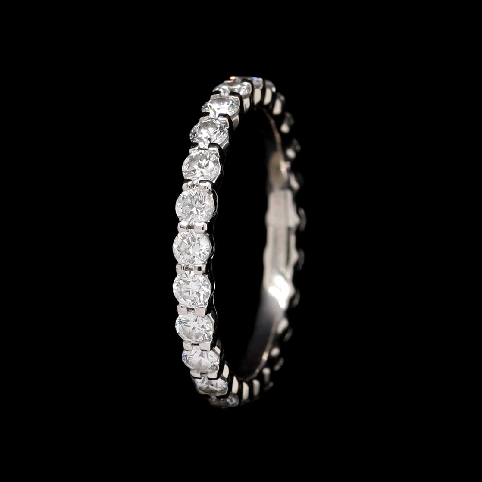 Memoire Platinum Petite Prong Diamond Eternity Band