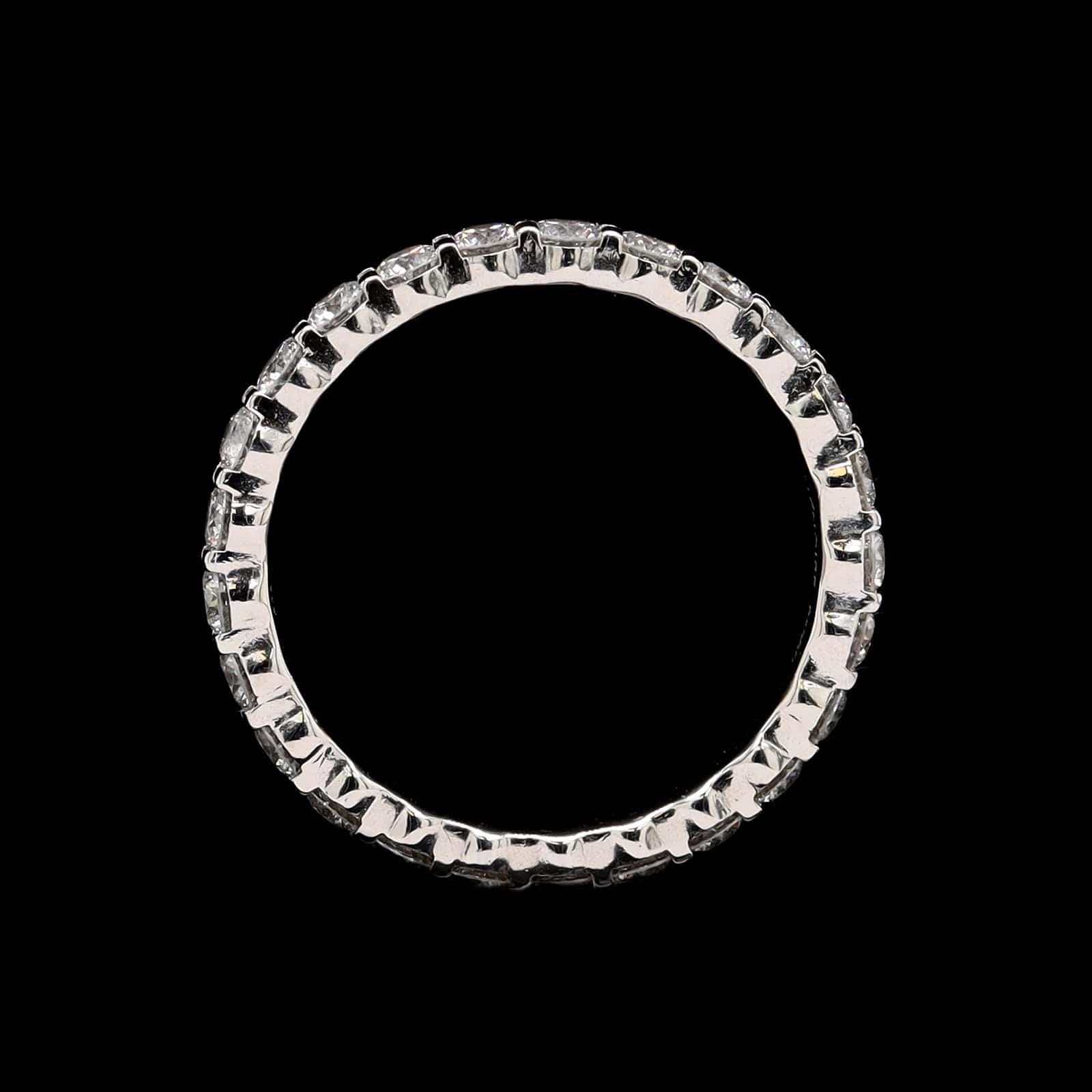 Memoire Platinum Petite Prong Diamond Eternity Band