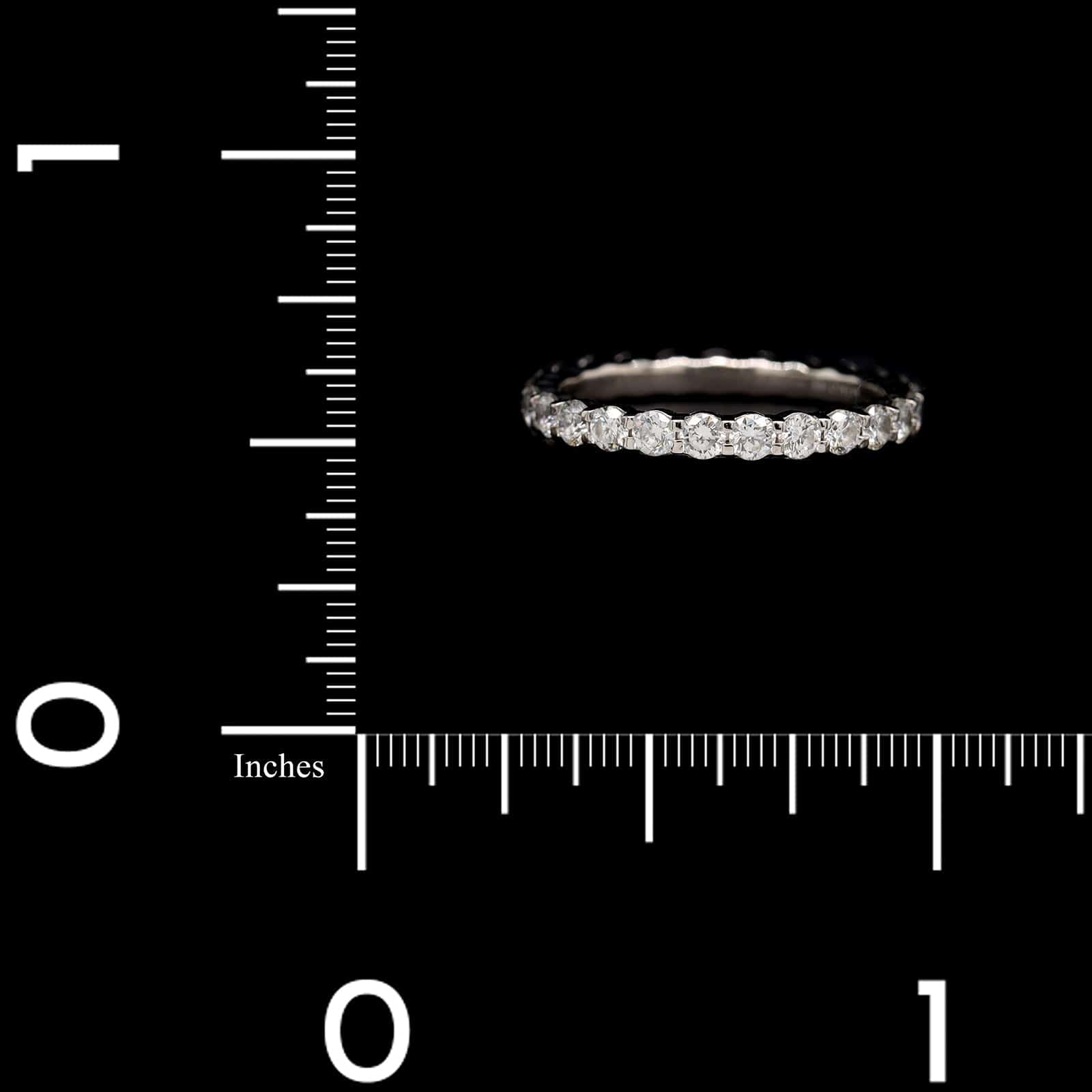 Memoire Platinum Petite Prong Diamond Eternity Band