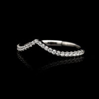 Platinum Estate Diamond Curved Band