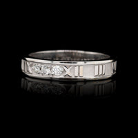 Tiffany & Co. 18K White Gold Estate Diamond Atlas Band