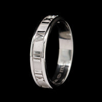 Tiffany & Co. 18K White Gold Estate Diamond Atlas Band