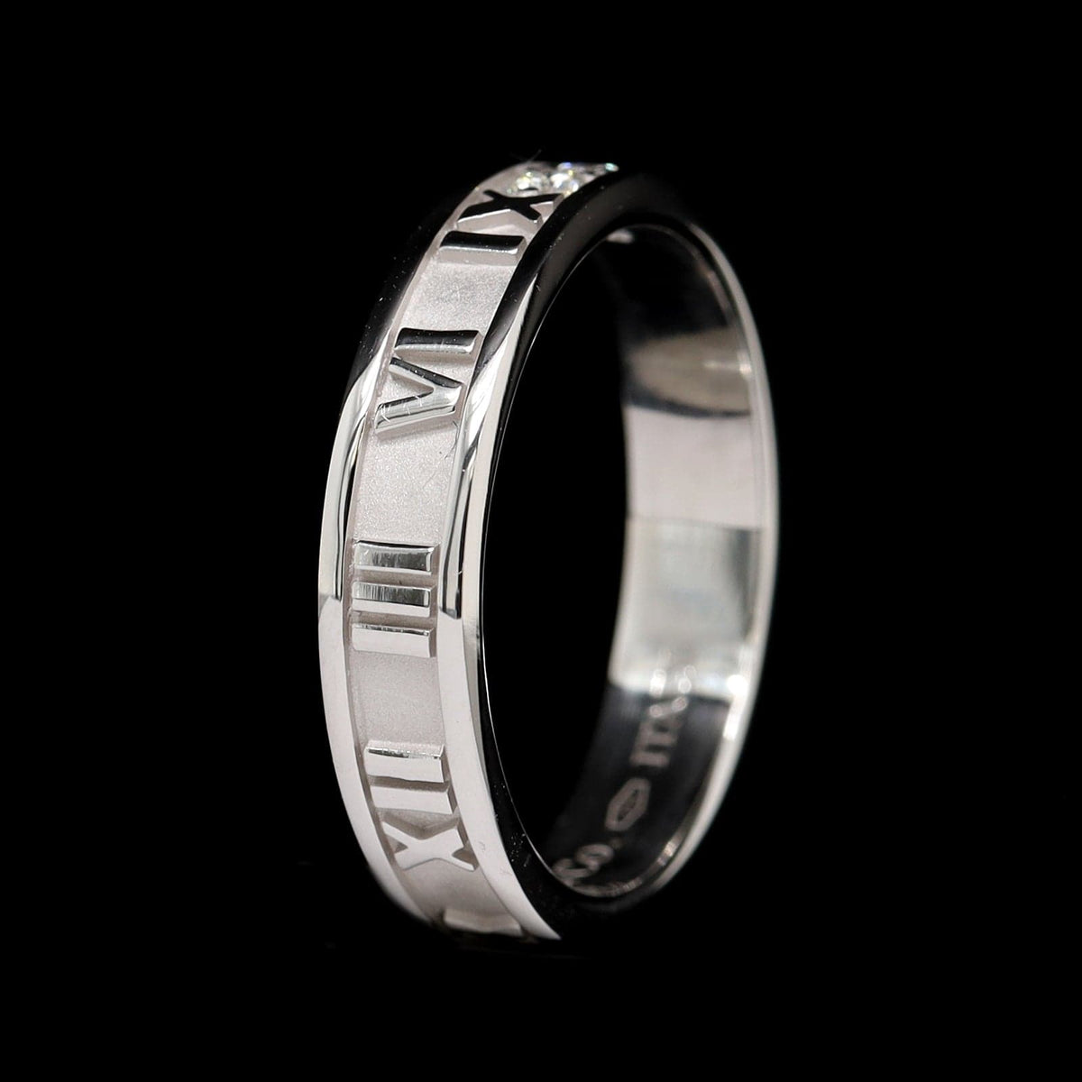 Tiffany & Co. 18K White Gold Estate Diamond Atlas Band – Long
