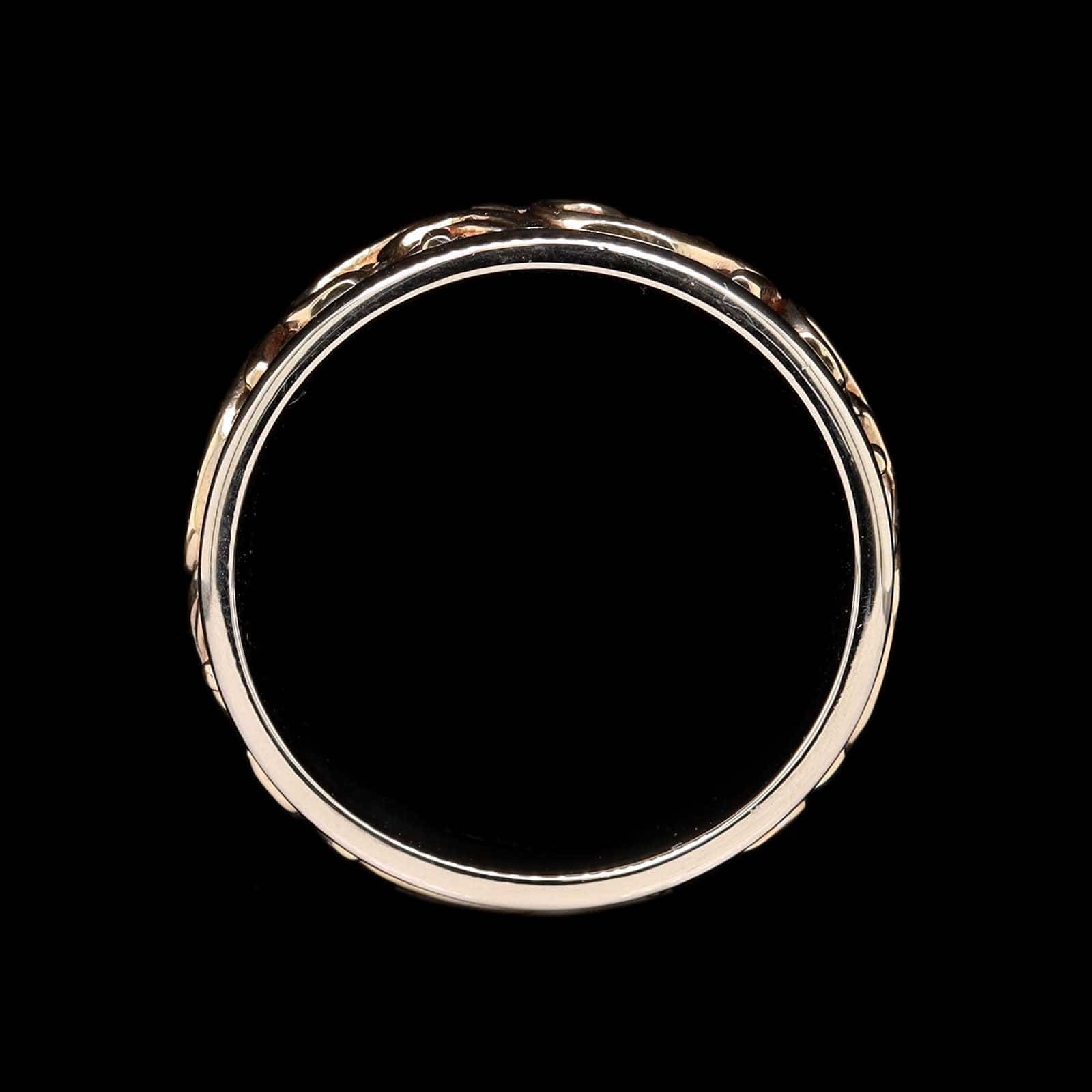 14K Rose and White Gold Estate Sapphire Band