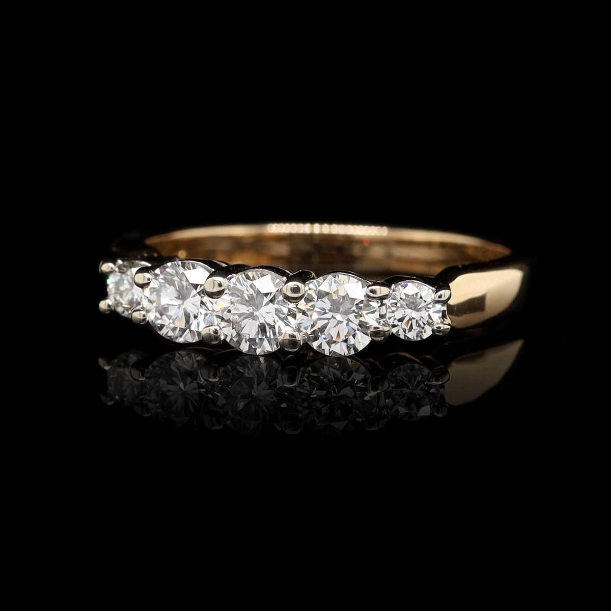 14K Two-tone Gold Estate Diamond Band