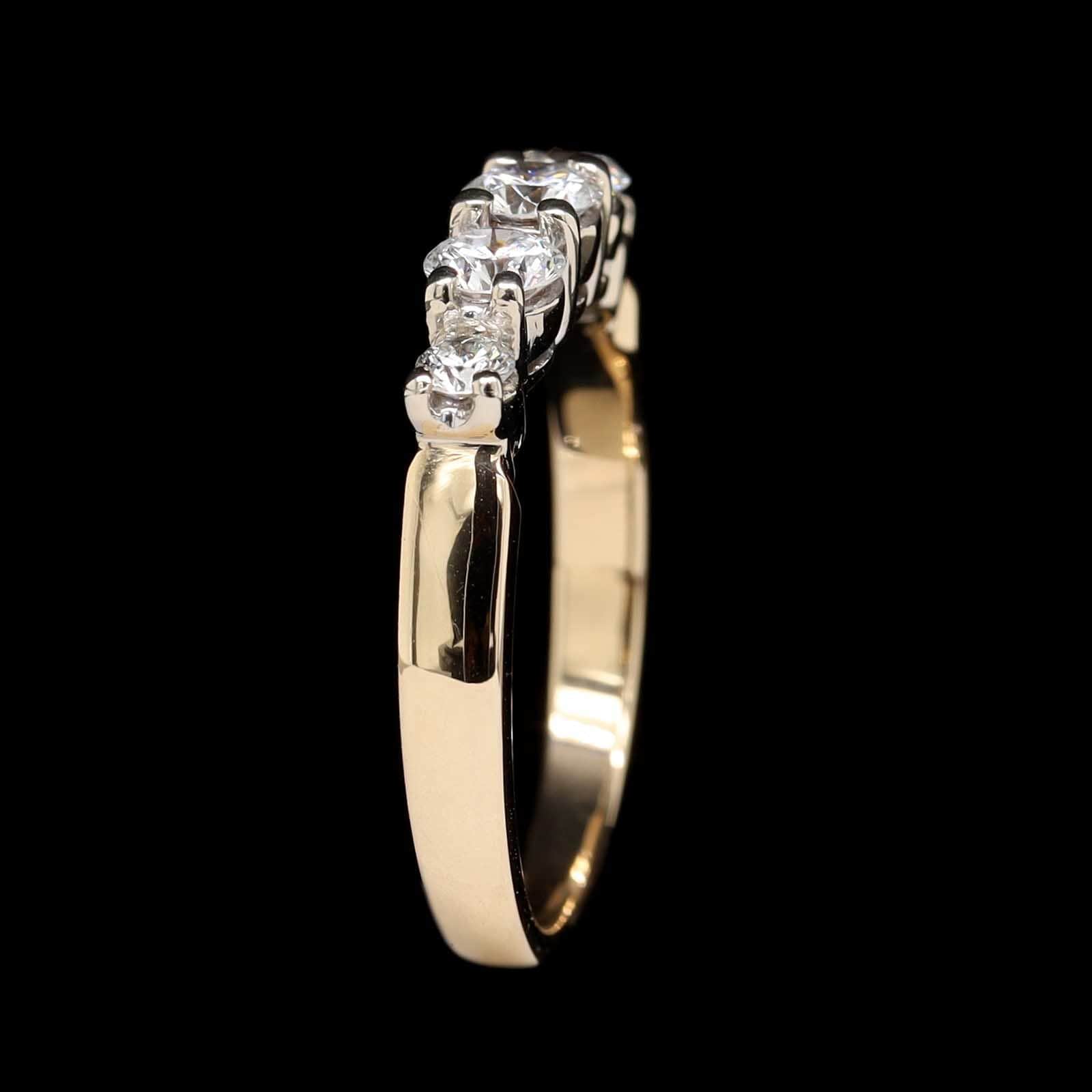14K Two-tone Gold Estate Diamond Band