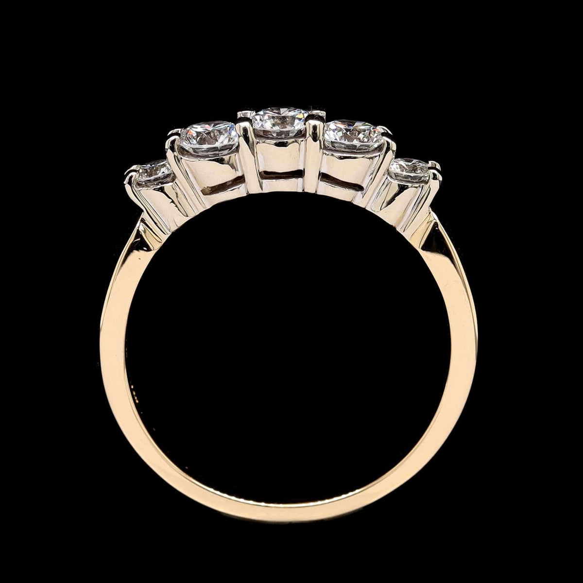 14K Two-tone Gold Estate Diamond Band