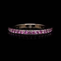 Movado 18K White Gold Estate Pink Sapphire Eternity Band