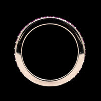 Movado 18K White Gold Estate Pink Sapphire Eternity Band