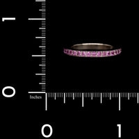 Movado 18K White Gold Estate Pink Sapphire Eternity Band