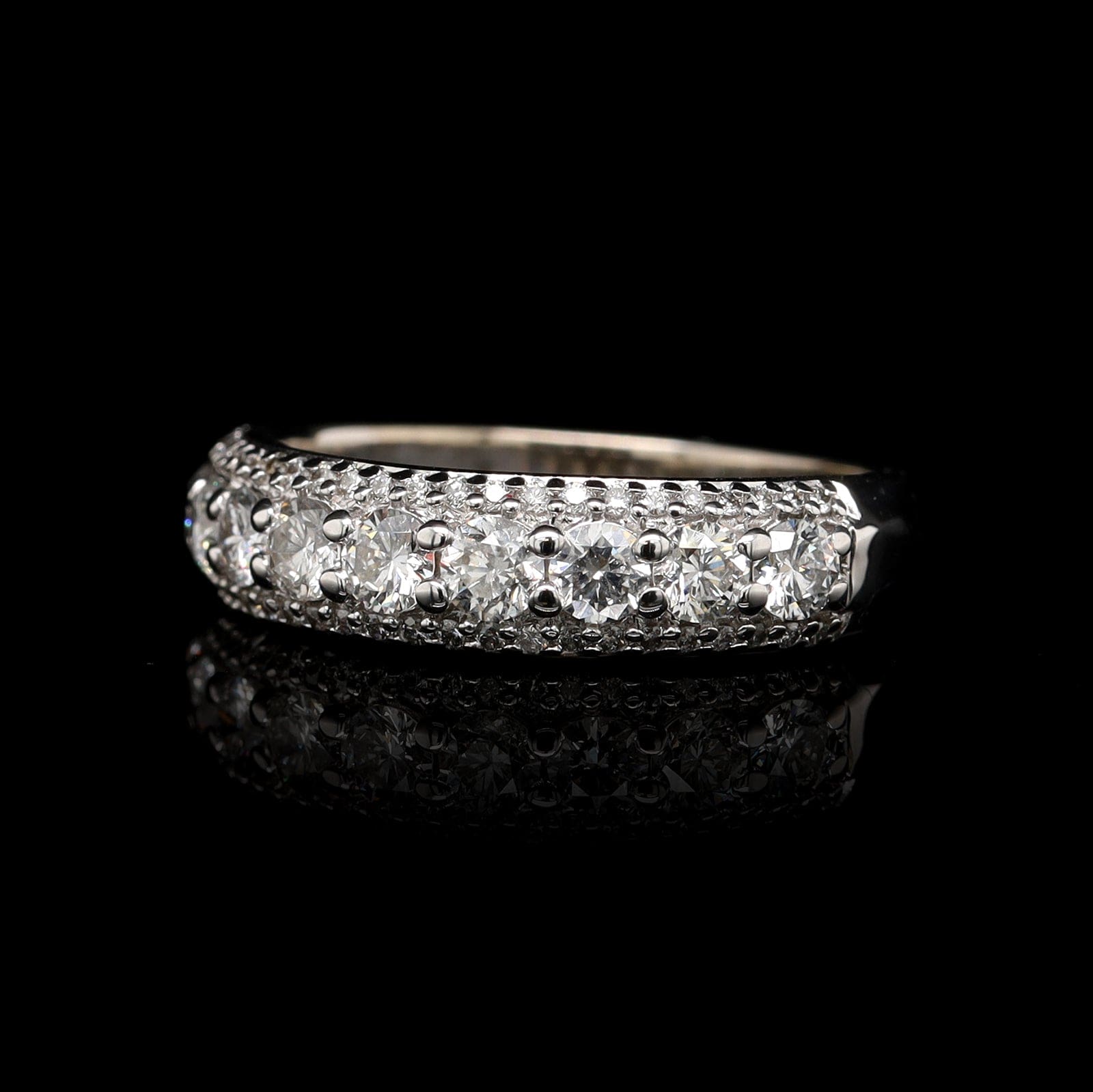 14K White Gold Estate Diamond Band