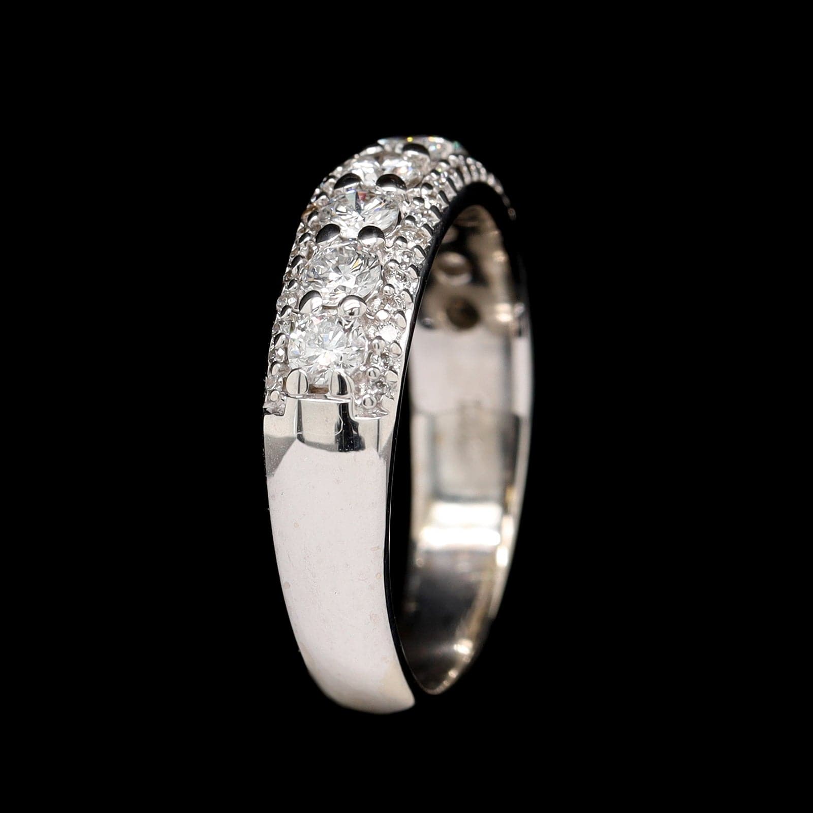 14K White Gold Estate Diamond Band