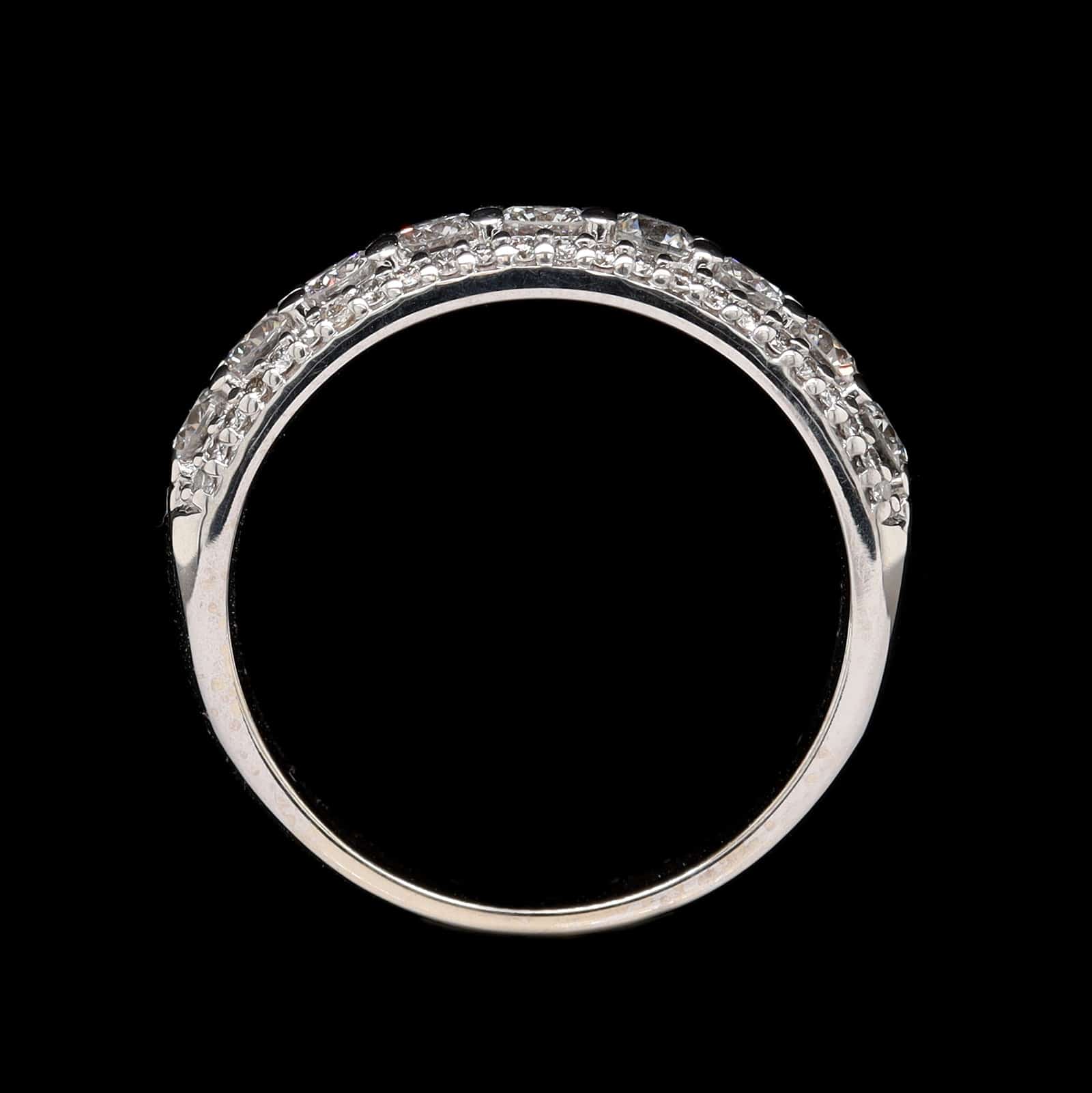 14K White Gold Estate Diamond Band