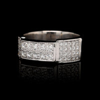 18K White Gold Estate Diamond Band
