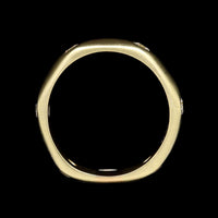 18K Yellow Gold Estate Hexagon Diamond Band