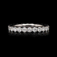 Memoire Platinum Estate Eternity Petite Prong Diamond Band