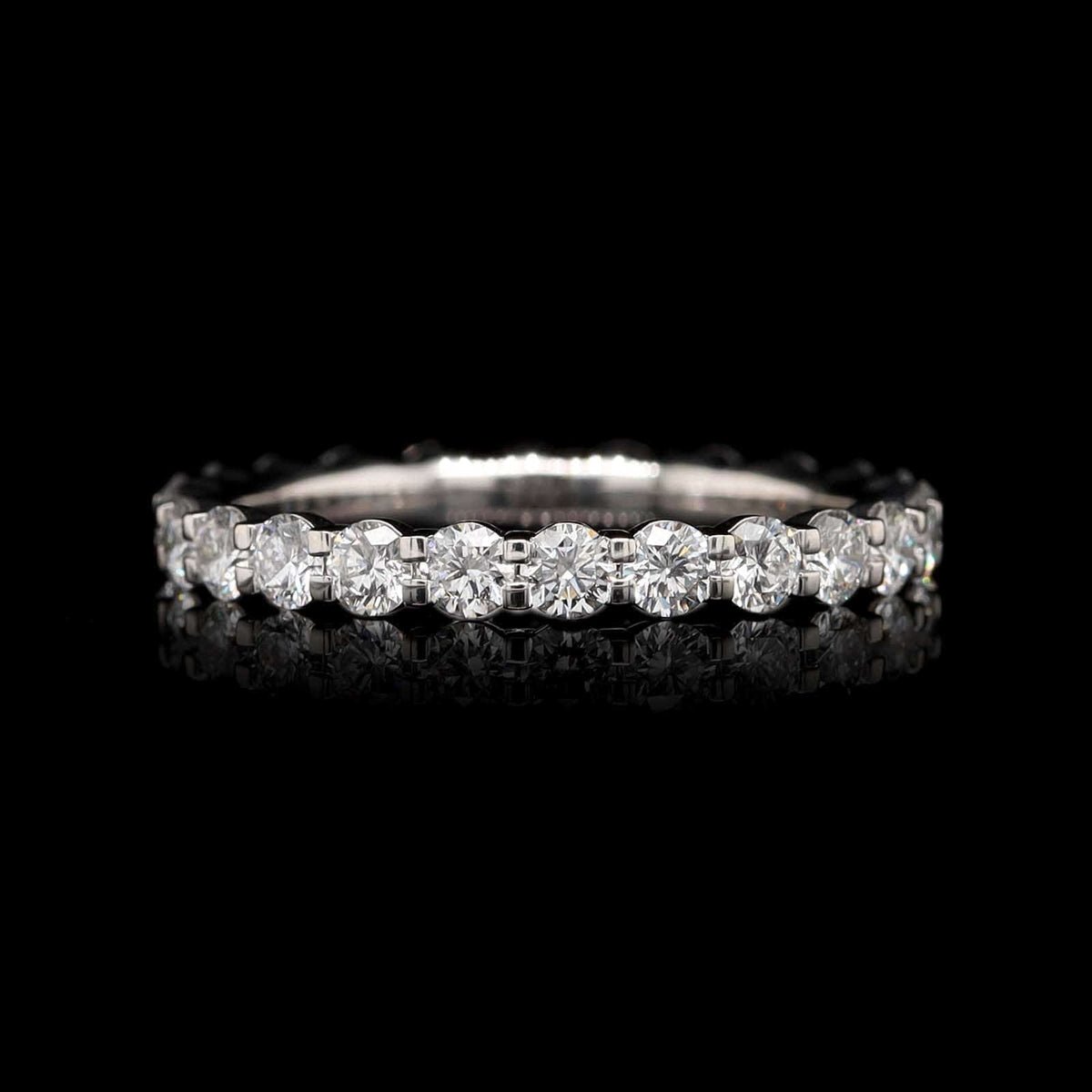 Memoire Platinum Estate Eternity Petite Prong Diamond Band