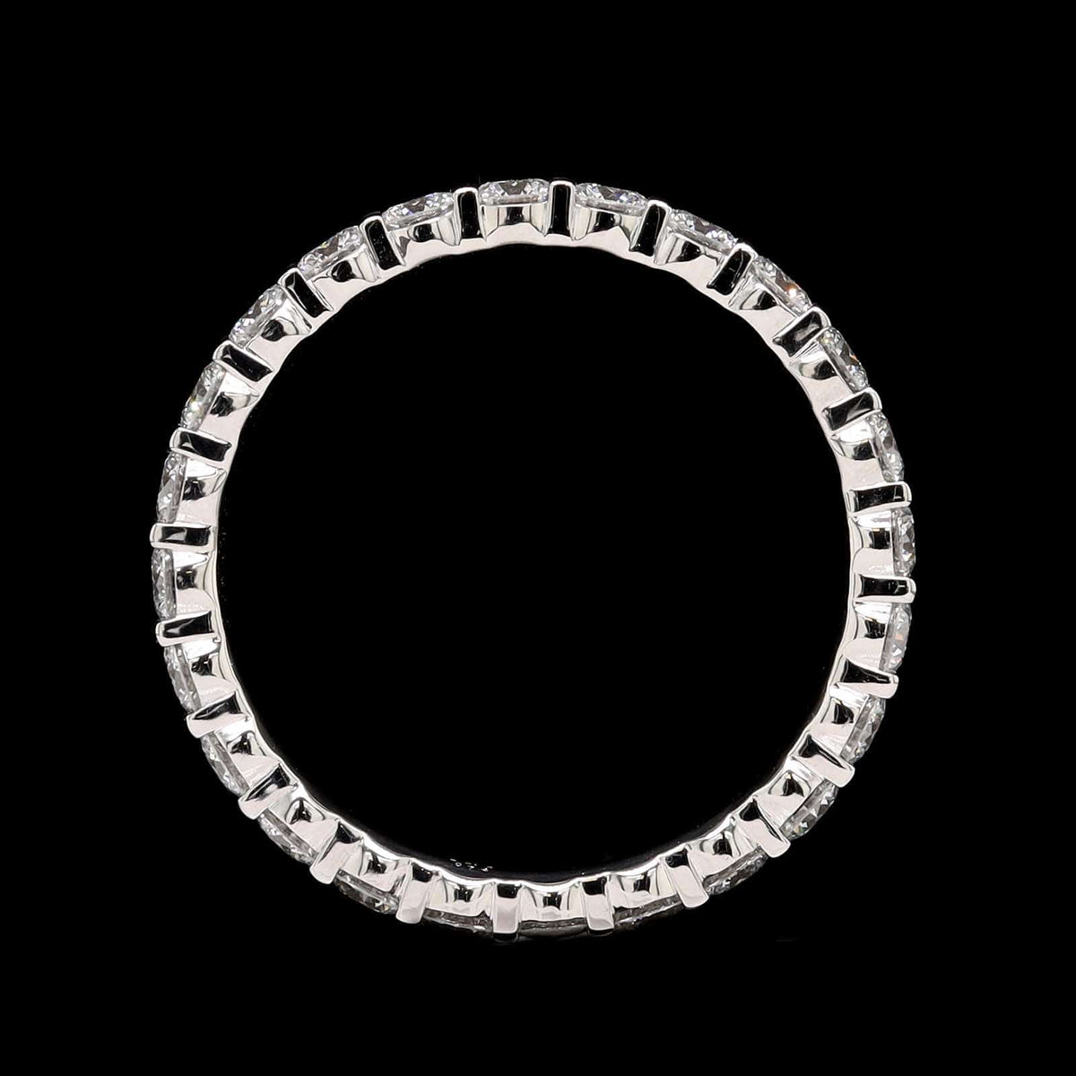 Memoire Platinum Estate Eternity Petite Prong Diamond Band