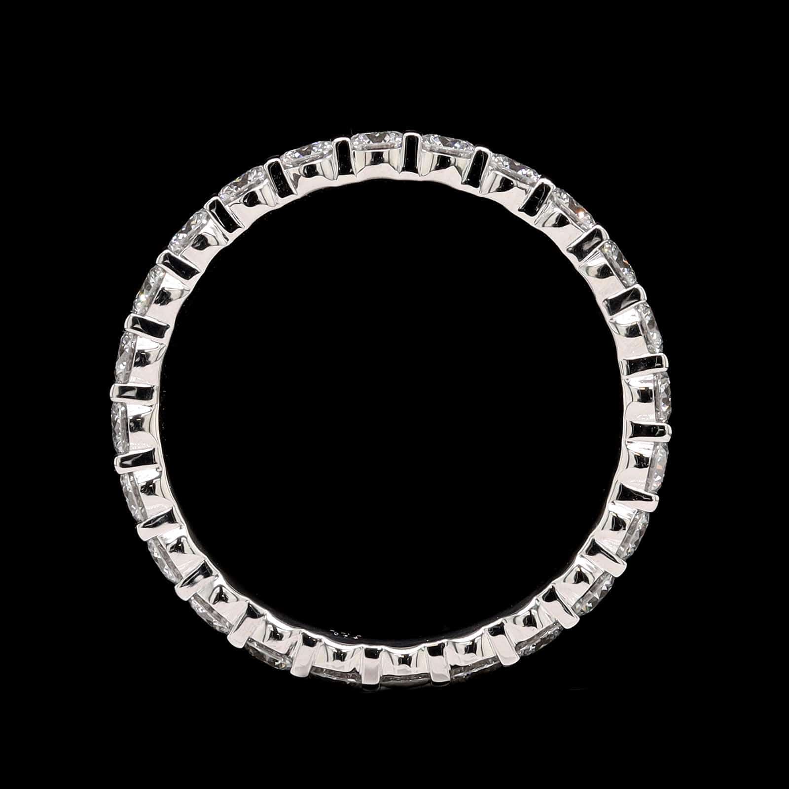 Memoire Platinum Estate Eternity Petite Prong Diamond Band