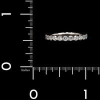 Memoire Platinum Estate Eternity Petite Prong Diamond Band