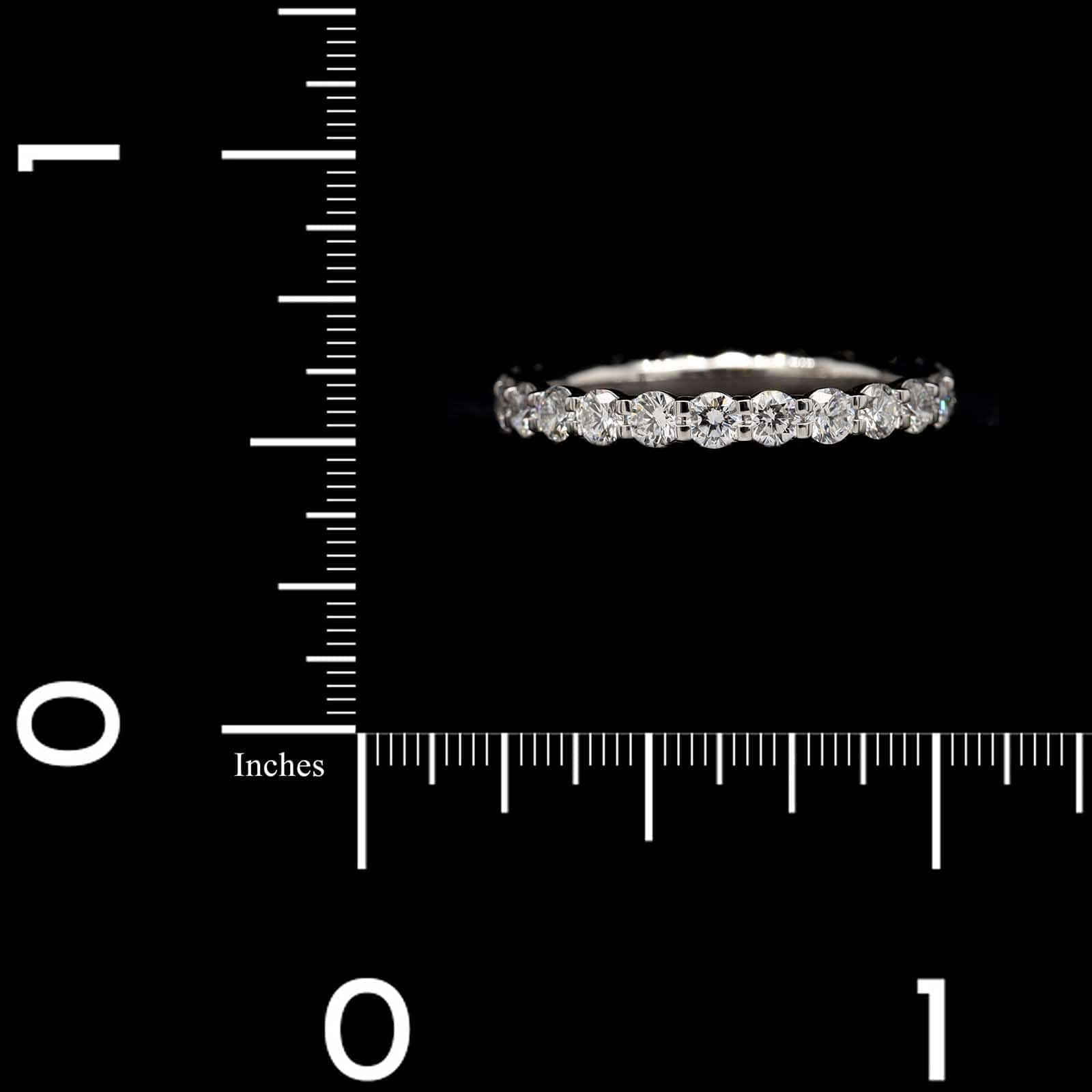 Memoire Platinum Estate Eternity Petite Prong Diamond Band