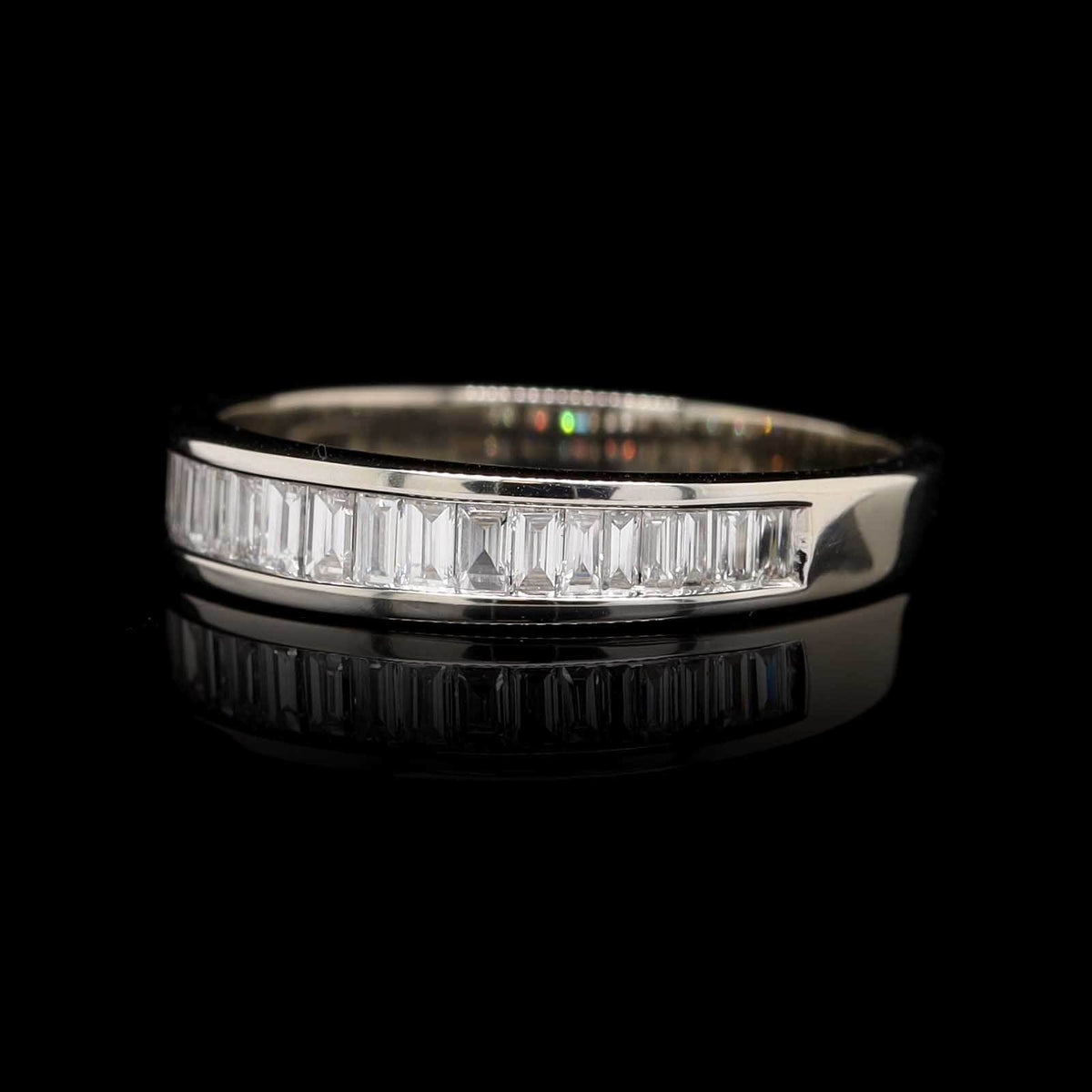 14K White Gold Estate Diamond Band