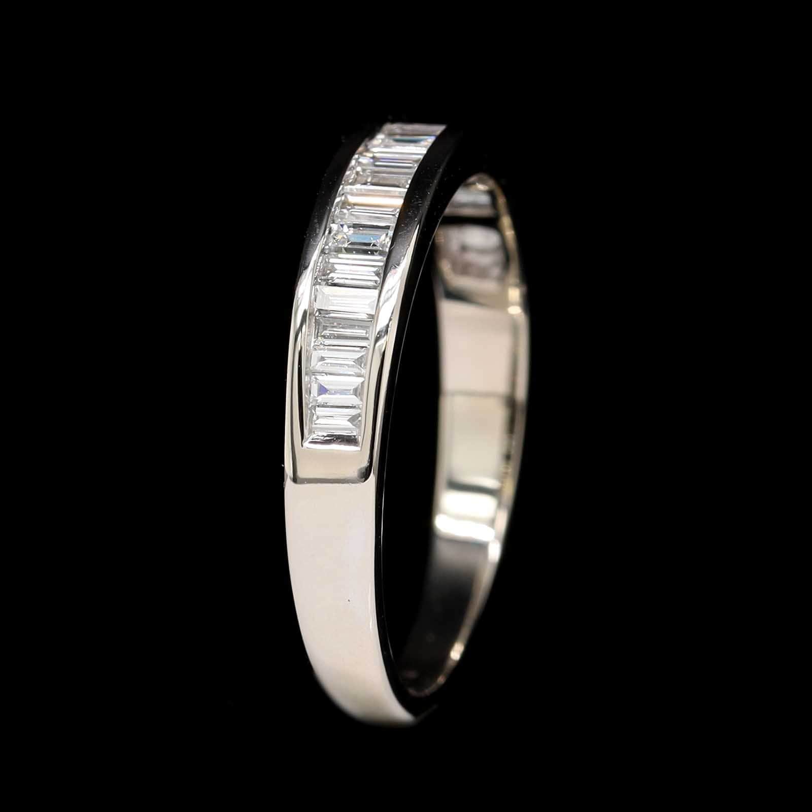 14K White Gold Estate Diamond Band