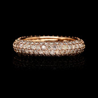 18K Rose Gold Estate Diamond Pave Eternity Band