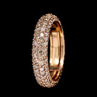 18K Rose Gold Estate Diamond Pave Eternity Band
