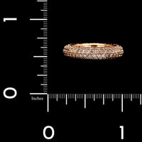 18K Rose Gold Estate Diamond Pave Eternity Band