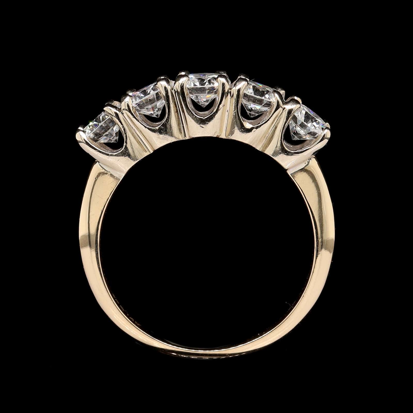 14K Yellow Gold Estate Diamond Band