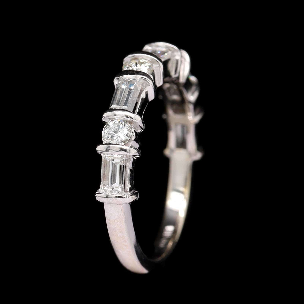 14K White Gold Estate Diamond Band