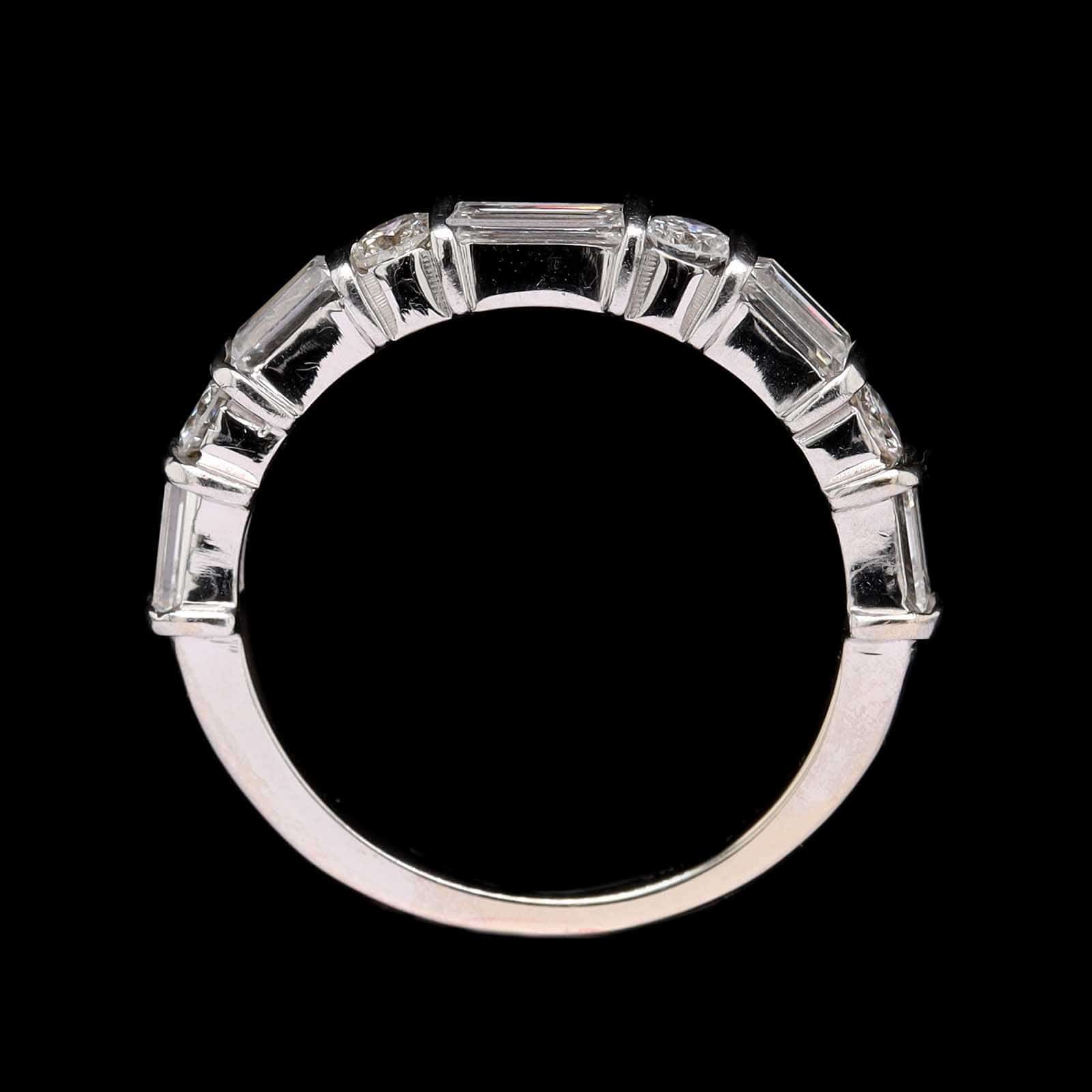 14K White Gold Estate Diamond Band