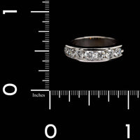 14K White Gold Estate Diamond Channel Band