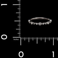 14K White Gold Estate Diamond Bezel Band