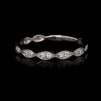 14K White Gold Estate Diamond Band