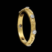 Daniel Spirer 18K Two-tone Gold Diamond Band