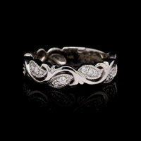 14K White Gold Estate Diamond Band