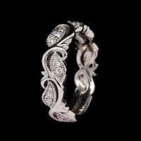 14K White Gold Estate Diamond Band