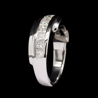 14K White Gold Estate Diamond Band