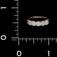 14K Two-tone Gold Estate Diamond Band
